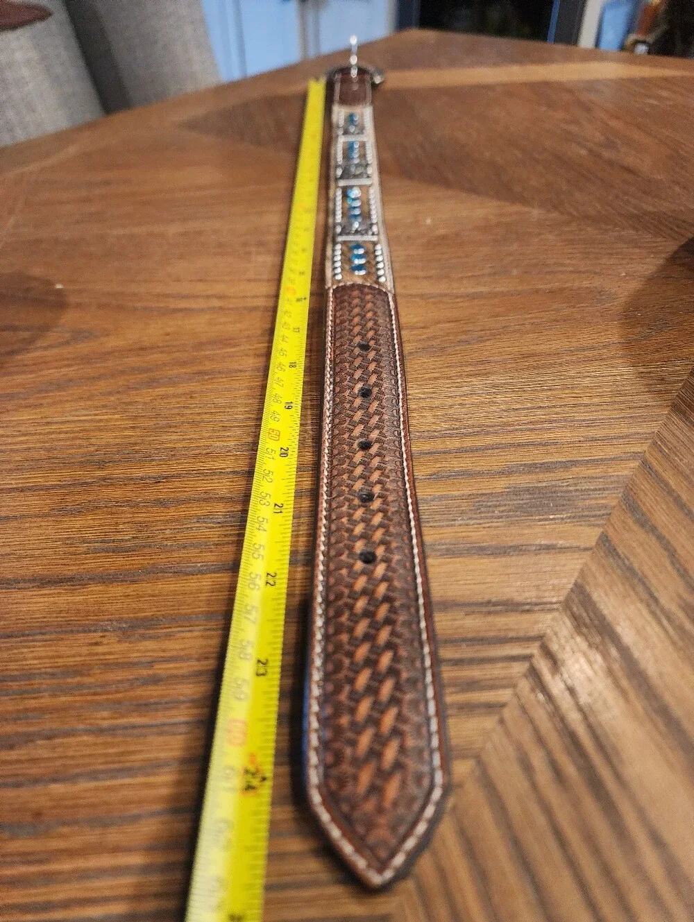Toddler Boys Nocona Leather Calf Hair Rhinestone Belt 20